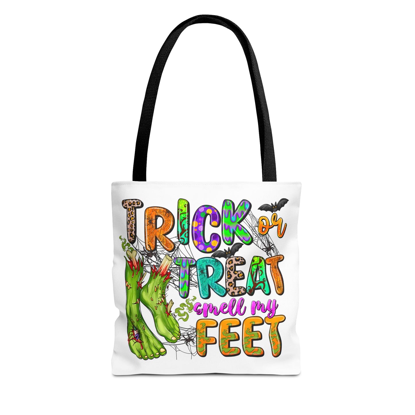 TRICK OR TREAT SMELL MY FEET TOTE BAG