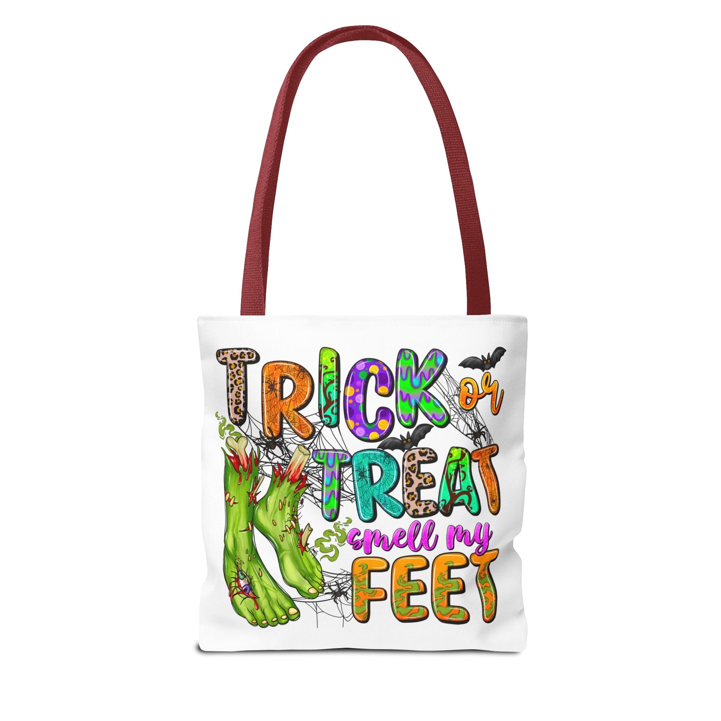 TRICK OR TREAT SMELL MY FEET TOTE BAG