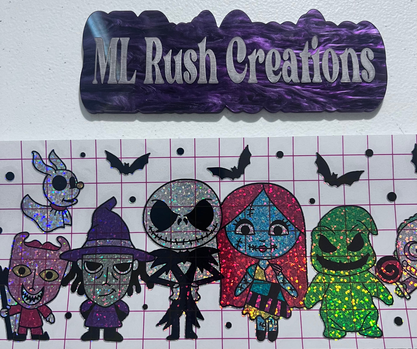 Jack Sally Characters Glitter Vinyl