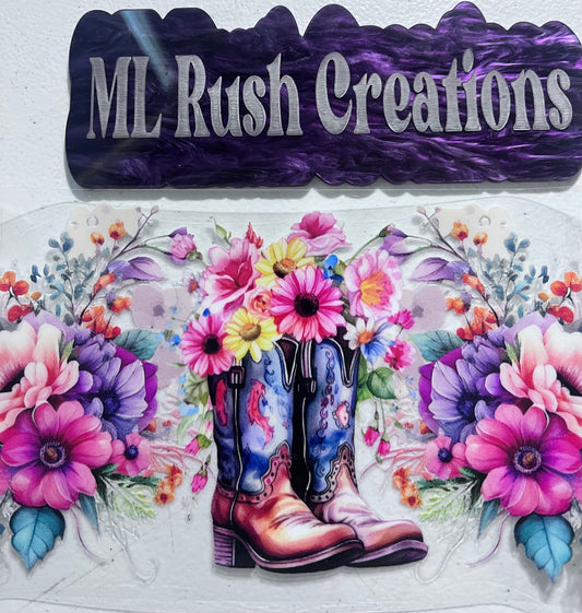 Floral Cow Girl Boots