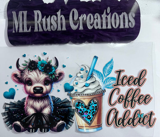 ICED COFFEE ADDICT COW TUTU